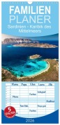 Cover-Bild zum Titel 'Familienplaner 2026 - Sardinien - Karibik des Mittelmeers mit 5 Spalten (Wandkalender, 21 x 45 cm) CALVENDO' von 'Patrick Rosyk'