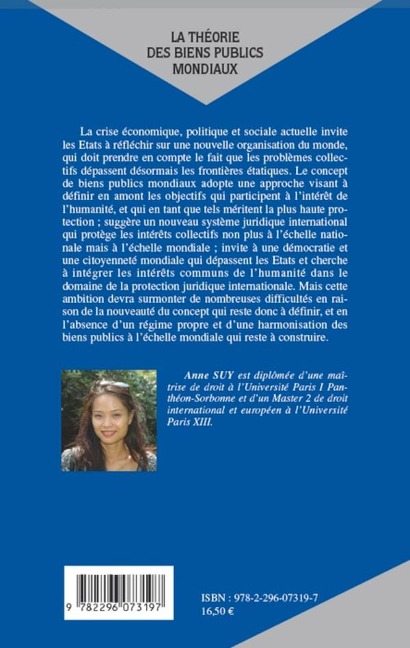 La théorie des biens publics mondiaux - Anne Suy