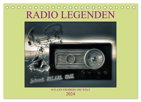 RADIO LEGENDEN (Tischkalender 2024 DIN A5 quer), CALVENDO Monatskalender - W. W. Voßen Herzog von Laar am Rhein