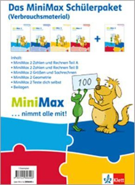 MiniMax 2. Schülerpaket (5 Hefte: Zahlen und Rechnen A, Zahlen und Rechnen B, Größen und Sachrechnen, Geometrie, Teste-dich-selbst, Beilage) - Verbrauchsmaterial Klasse 2 - 