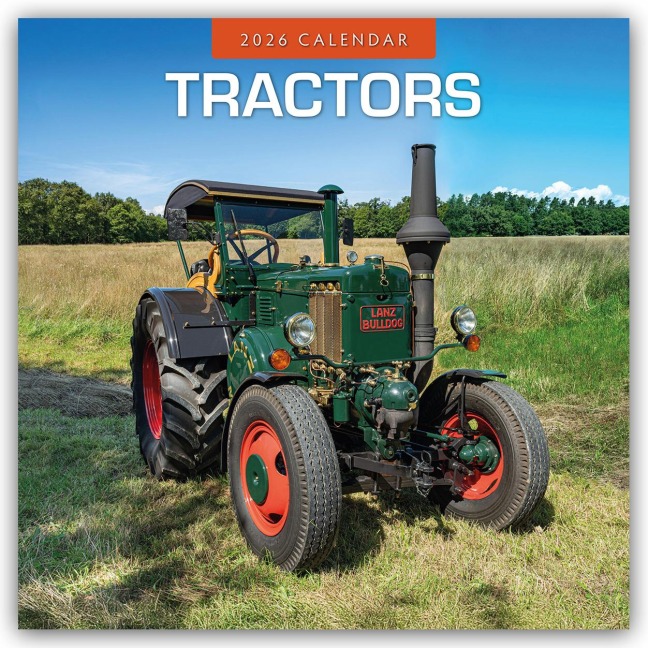 Tractors - Traktoren 2026 - 16-Monatskalender - Robin Red
