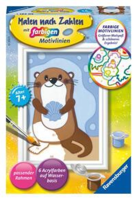 Ravensburger Malen nach Zahlen 20291 - Fröhlicher Otter - Kinder ab 7 Jahren - 