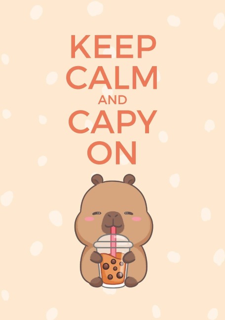 Cream Boba Capybara Notebook - 