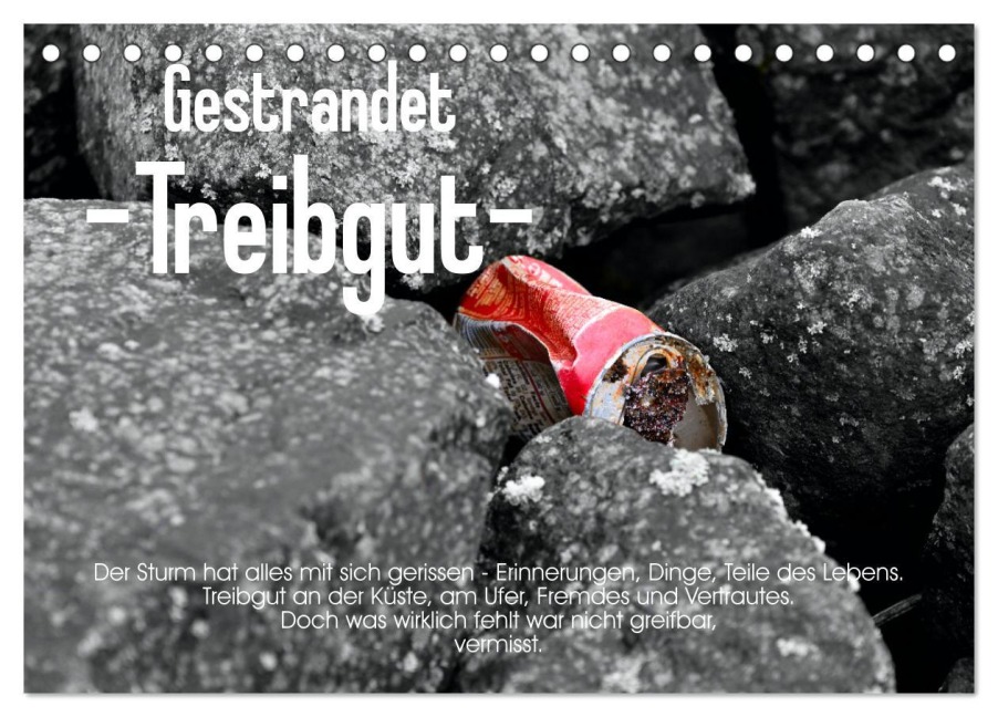 Gestrandet -Treibgut- (Tischkalender 2026 DIN A5 quer), CALVENDO Monatskalender - Ralf Mock