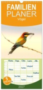 Cover-Bild zum Titel 'Familienplaner 2027 - Vögel mit 5 Spalten (Wandkalender, 21 x 45 cm) CALVENDO' von 'J. R Bogner'