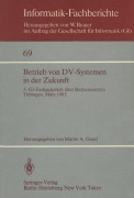 Cover-Bild zum Titel 'Betrieb von DV-Systemen in der Zukunft' von ''