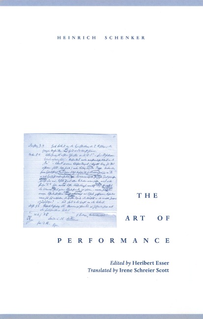The Art of Performance - Heinrich Schenker