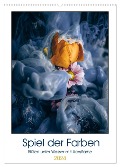 Spiel der Farben - Blüten unter Wasser mit Acrylfarben (Wandkalender 2024 DIN A2 hoch), CALVENDO Monatskalender - Gierok, Steffen Magic Artist Design
