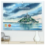 Cover-Bild zum Titel 'Frankreich Aquarelle (hochwertiger Premium Wandkalender 2027 DIN A2 quer), Kunstdruck in Hochglanz' von 'Jitka Krause'