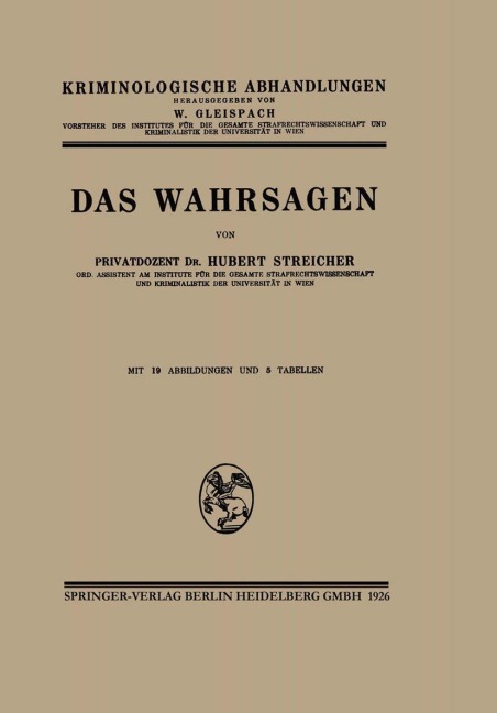 Das Wahrsagen - Hubert -J. Streicher