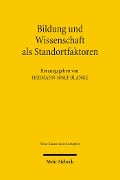 Cover-Bild zum Titel 'Bildung und Wissenschaft als Standortfaktoren' von ''