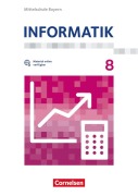 Cover-Bild zum Titel 'Informatik 8. Schuljahr - Mittelschule Bayern - Schülerbuch' von 'Markus Donderer, Richard Scheglmann, Daniel Soldaczuk, Benjamin Vötterle'