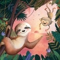 Cover-Bild zum Titel 'Yawnie the sloth comes to visit' von 'Marina Babanskaya'