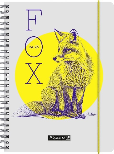 Schülerkalender 2024/2025 "Fox", 2 Seiten = 1 Woche, A5, 208 Seiten - 