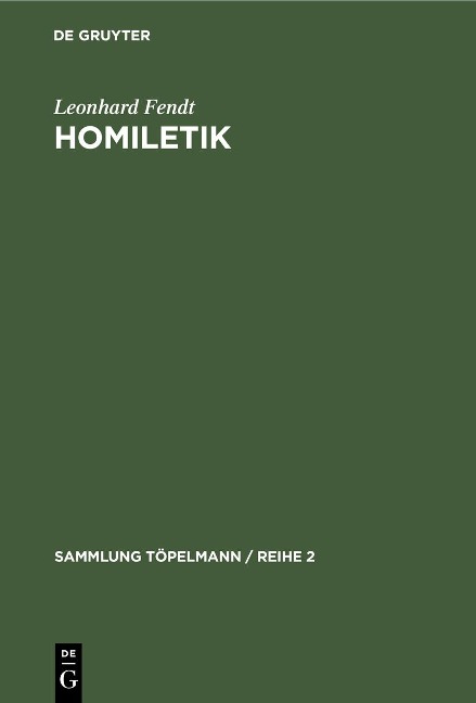 Homiletik - Leonhard Fendt