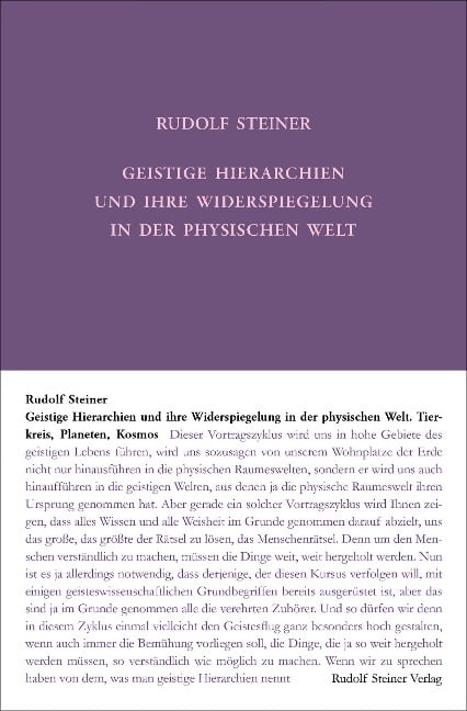 Geistige Hierarchien und ihre Widerspiegelung in der physischen Welt - Rudolf Steiner