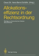 Cover-Bild zum Titel 'Allokationseffizienz in der Rechtsordnung' von ''