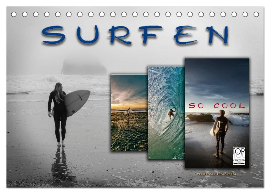 Surfen - so cool (Tischkalender 2026 DIN A5 quer), CALVENDO Monatskalender - Peter Roder