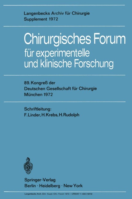 Chirurgisches Forum für experimentelle und klinische Forschung - 