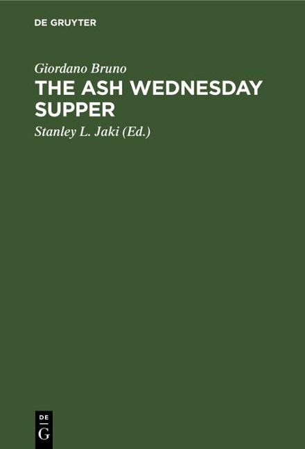 The Ash Wednesday Supper - Giordano Bruno