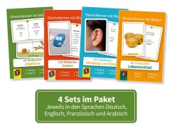 Cover-Bild zum Titel '4er Paket: Deutschlernen mit Bildern - Deutsch, Englisch, Französisch & Arabisch' von ''