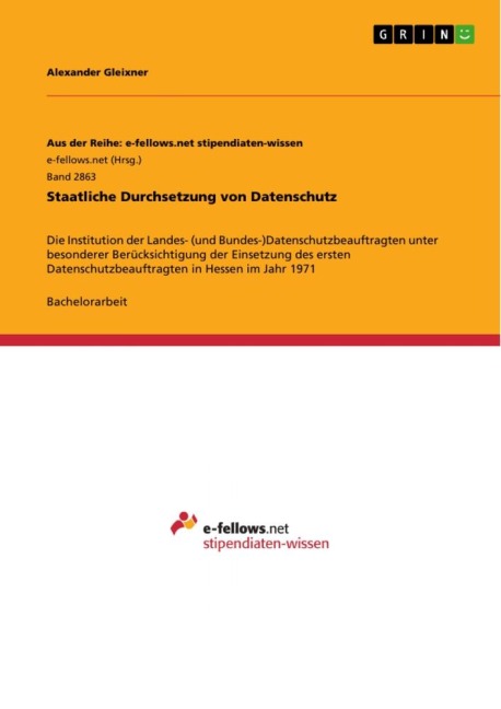 Staatliche Durchsetzung von Datenschutz - Alexander Gleixner