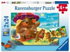 Cover-Bild zum Titel 'Kinderpuzzle 2x24 Teile - Urlaubsträume' von ''