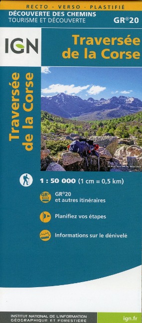 Traversée de la Corse GR20 1:50 000 - 