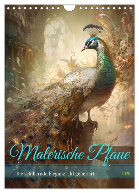 Malerische Pfaue (Wandkalender 2026 DIN A4 hoch), CALVENDO Monatskalender - Cathrin Illgen
