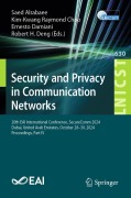 Cover-Bild zum Titel 'Security and Privacy in Communication Networks' von ''