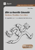 Cover-Bild zum Titel 'Die schnelle Stunde Werken / Textiles Gestalten' von 'Silvia März'