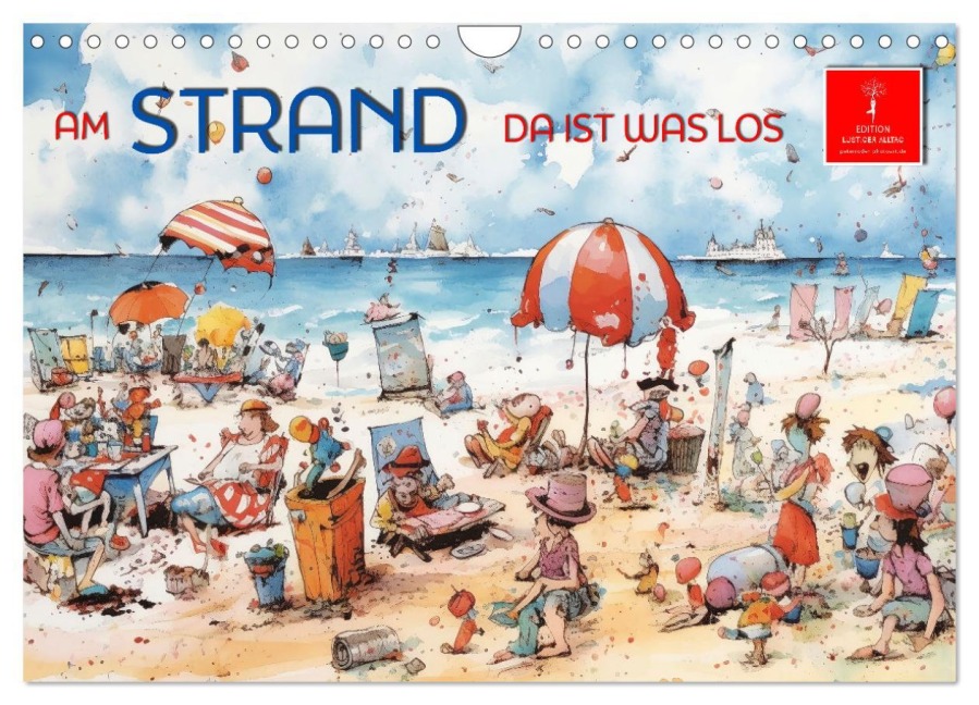 Am Strand da ist was los (Wandkalender 2026 DIN A4 quer), CALVENDO Monatskalender - Peter Roder