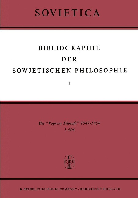 Bibliographie Der Sowjetischen Philosophie - 