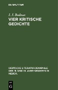 Cover-Bild zum Titel 'Vier kritische Gedichte' von 'J. J. Bodmer'