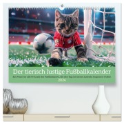 Cover-Bild zum Titel 'Der tierisch lustige Fußballkalender (hochwertiger Premium Wandkalender 2026 DIN A2 quer), Kunstdruck in Hochglanz' von 'Peter Rübsamen'