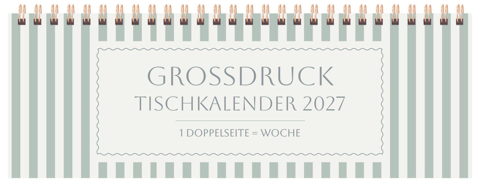 Tischquerkalender Großdruck Streifen 2027 - 
