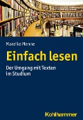 Cover-Bild zum Titel 'Einfach Lesen' von 'Mareike Menne'
