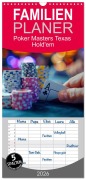 Familienplaner 2026 - Poker Masters Texas Hold'em mit 5 Spalten (Wandkalender, 21 x 45 cm) CALVENDO - Kerstin Waurick