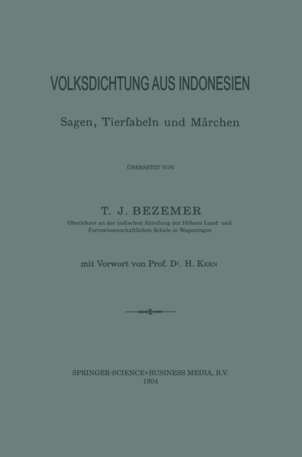 Volksdichtung aus Indonesien - Tammo Jacob Bezemer