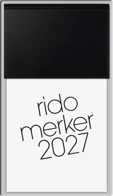 rido/idé 7035003907 Vormerkbuch Mod. Merker 2027 108×201 mm, Kunststoff, schwarz - 