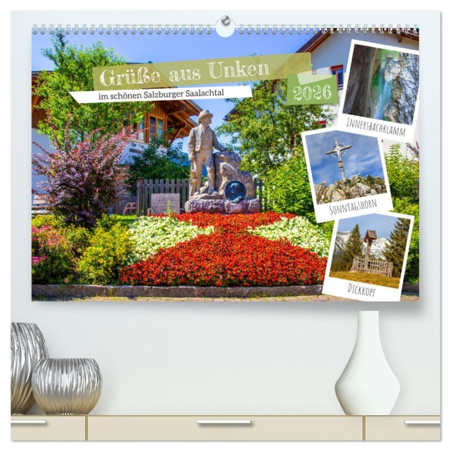 Grüße aus Unken (hochwertiger Premium Wandkalender 2026 DIN A2 quer), Kunstdruck in Hochglanz - Christa Kramer