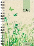 Taschenkalender Graspapier 2025 - Bürokalender 10x14 cm - 1 Woche auf 2 Seiten - robuster Kartoneinband - Wochenkalender - Notizheft - 639-0640 - 