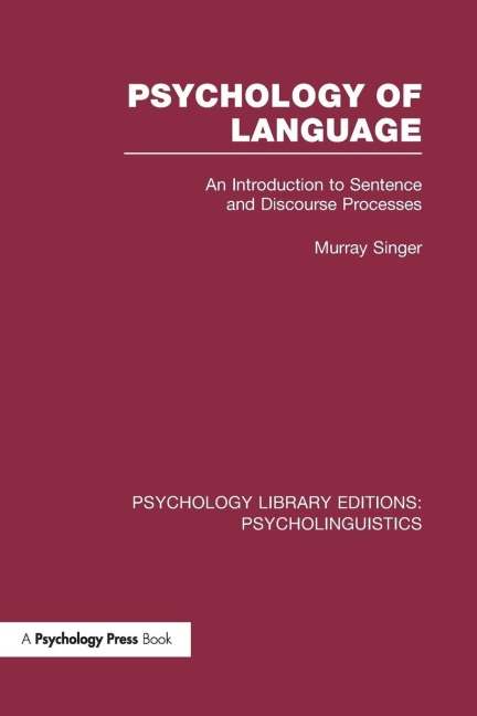 Psychology of Language (PLE - Murray Singer