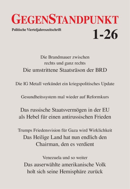 GegenStandpunkt 1-26 - München Gegenstandpunkt Verlag