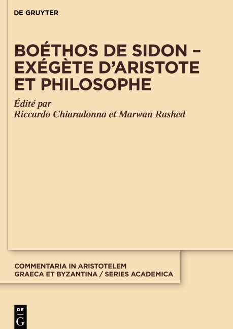 Boéthos de Sidon - Exégète d'Aristote et philosophe - 