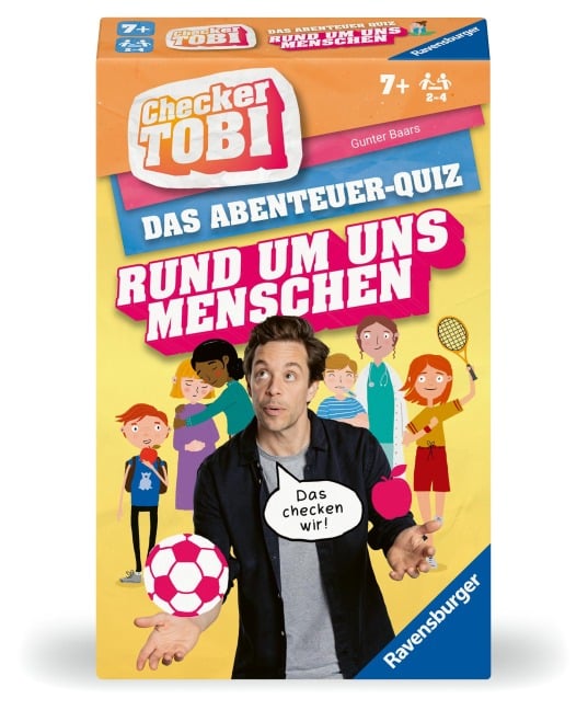 Ravensburger 22493 - Checker Tobi Rund um uns Menschen - Das Abenteuerquiz für Kinder ab 7 Jahren, Quiz & Mitmachspiel für Kinder und Familien, für 2-4 Spieler - Gunter Baars