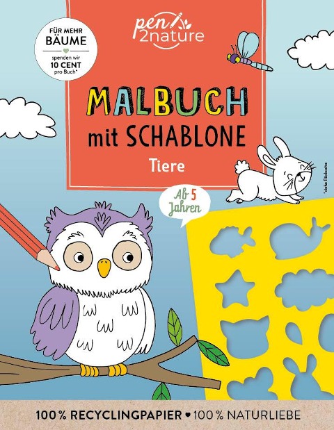 Malbuch mit Schablone. Tiere - Pen2nature