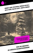 Cover-Bild zum Titel 'Reise ins Ungewisse - Die größten Seeabenteuerromane' von 'Robert Louis Stevenson, H. G. Wells, Daniel Defoe, James Fenimore Cooper, Frederick Kapitän Marryat'