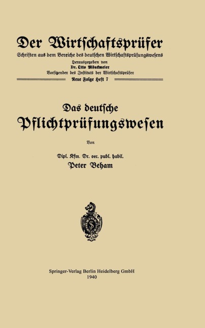 Das deutsche Pflichtprüfungswesen - Peter Beham
