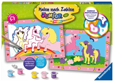 Süße Ponys Malen nach Zahlen Junior - 